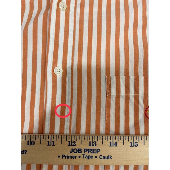 Vintage Duck Head Men's Orange Stripe Button Down Shirt Size XL (23" pit to pit) - Picture 8 of 10